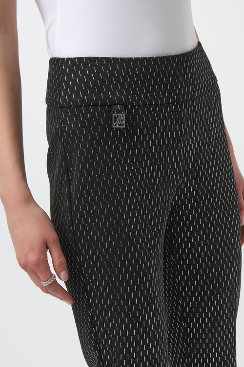 Pantalon noir élégant avec accents argentés Joseph Ribkoff – Modèle 254143