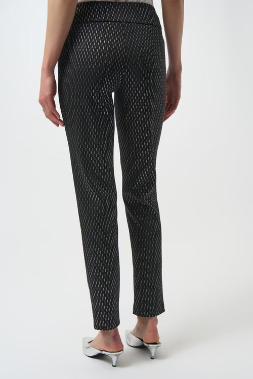 Pantalon noir élégant avec accents argentés Joseph Ribkoff – Modèle 254143
