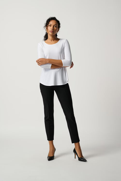 Pantalon Joseph Ribkoff 171094 noir coupe droite ajustée pour femme – Classique et intemporel, parfait pour bureau, occasions et soirées