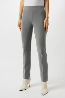 Pantalon droit à taille haute texturé gris Joseph Ribkoff 253295 – Élégance structurée pour la femme moderne, du bureau aux sorties chic