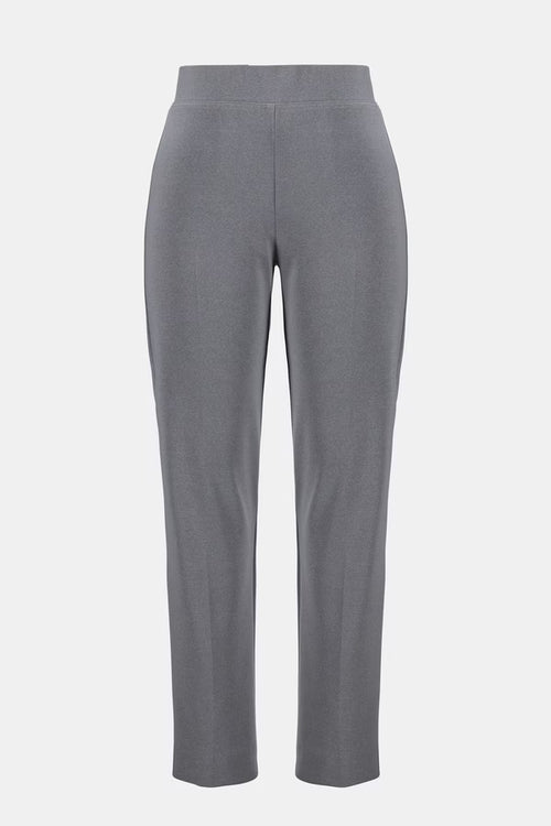 Pantalon droit à taille haute texturé gris Joseph Ribkoff 253295 – Élégance structurée pour la femme moderne, du bureau aux sorties chic