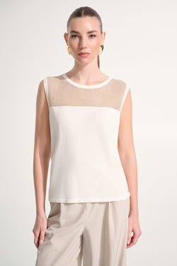 Haut Joseph Ribkoff 262612 pour femme – Haut lumineux à détails dorés au style chic et raffiné
