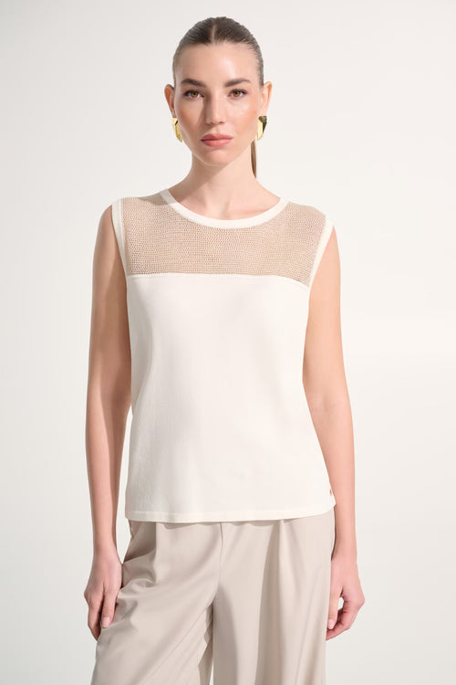 Haut Joseph Ribkoff 262612 pour femme – Haut lumineux à détails dorés au style chic et raffiné