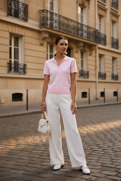 Look 1 – Pantalon blanc, Paris
