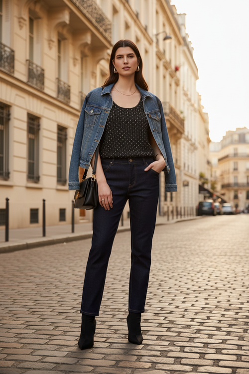 Look 2 – Manteau en jean