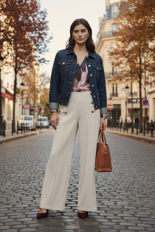 Look 2 – Manteau en jean
