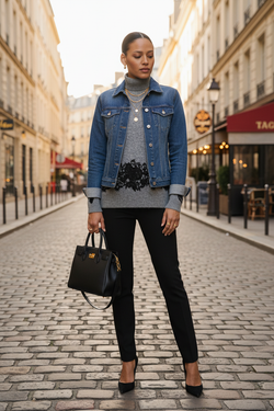 Look 2 – Manteau en jean