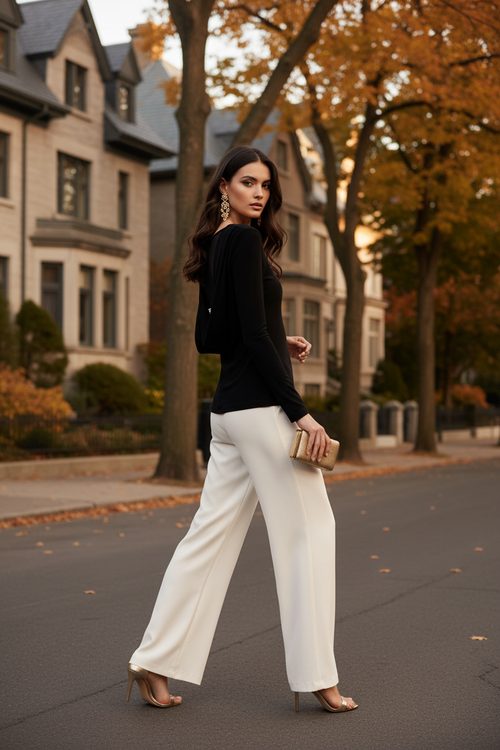 Look 2 – Westmount, pantalon ivoire
