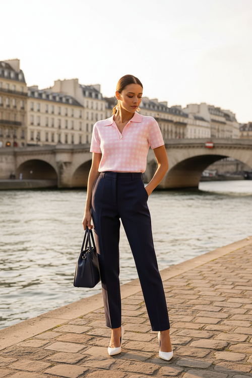 Look 3 – Pantalon marine, Seine