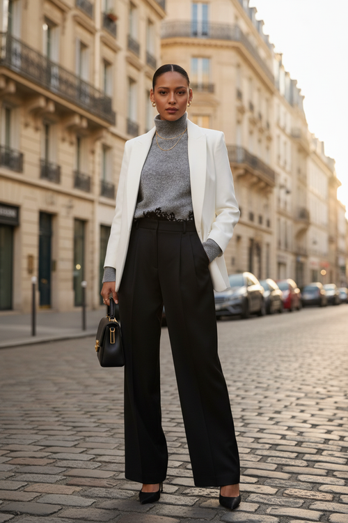 Look 3 – Veston blanc tentative 2