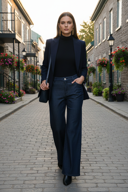 Look 3 · Village québécois · Veston marine