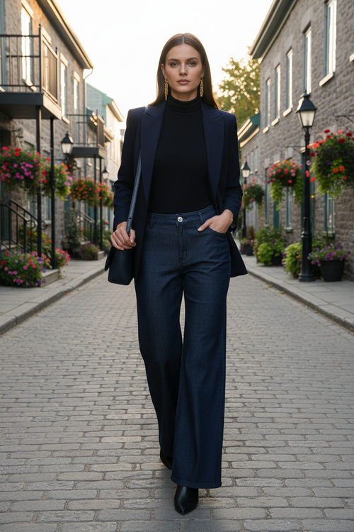 Look 3 · Village québécois · Veston marine