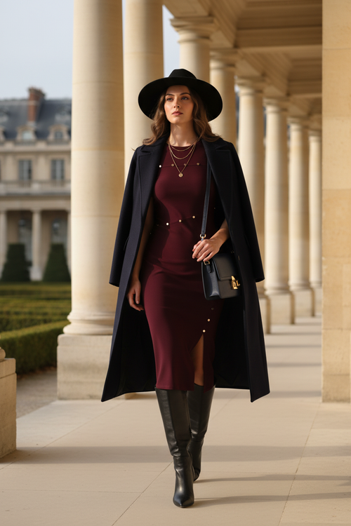 Look 5 · Veste longue marine · Palais Royal
