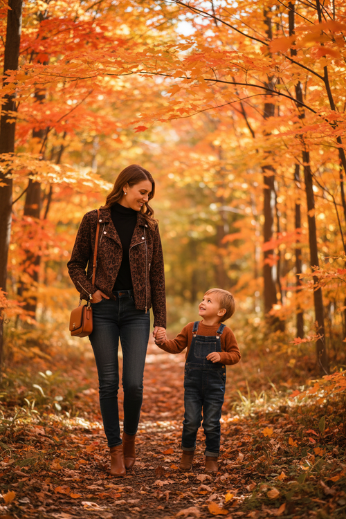 Look 6 · Familial · Forêt d'érables avec enfant