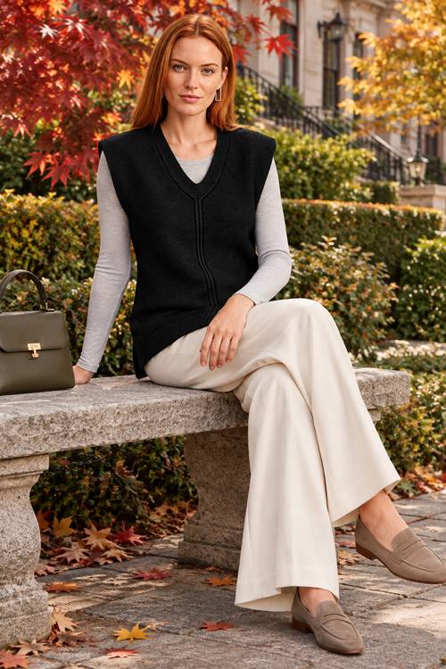 Look crème et gris perle à Westmount