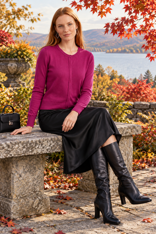 Look jupe noire dans les Cantons-de-l’Est