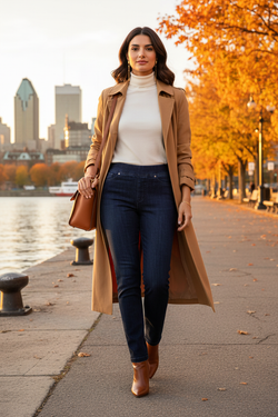 PP-004 Indigo - Vieux-Port trench camel automne doré