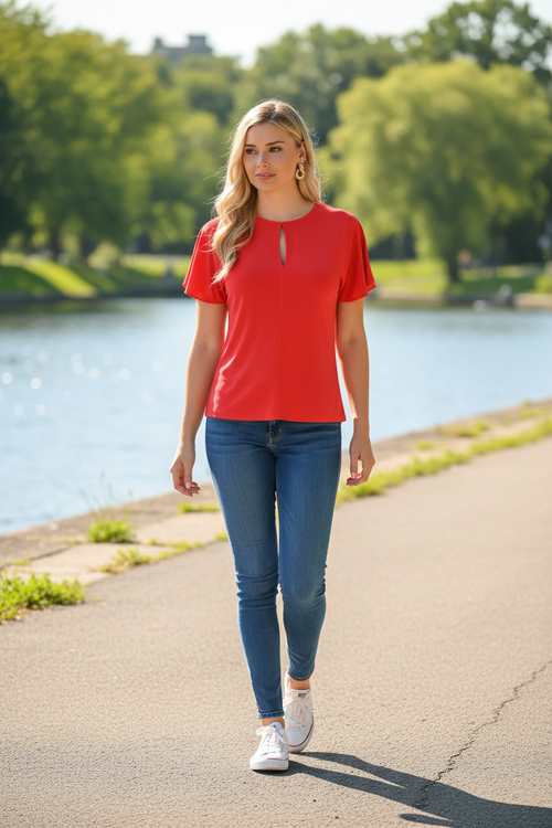 Promenade avec jeans