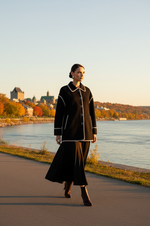 Promenade fleuve Saint-Laurent - jupe noire