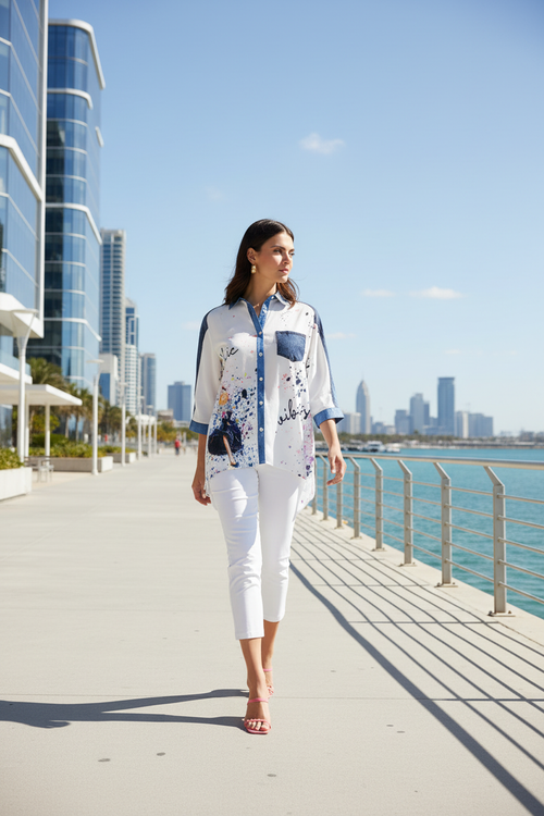Promenade waterfront estivale