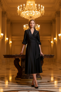 Robe satin - Hôtel luxe