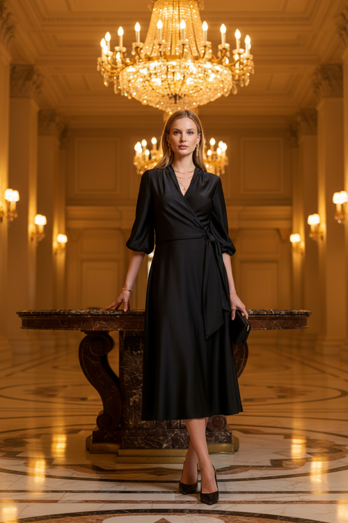 Robe satin - Hôtel luxe