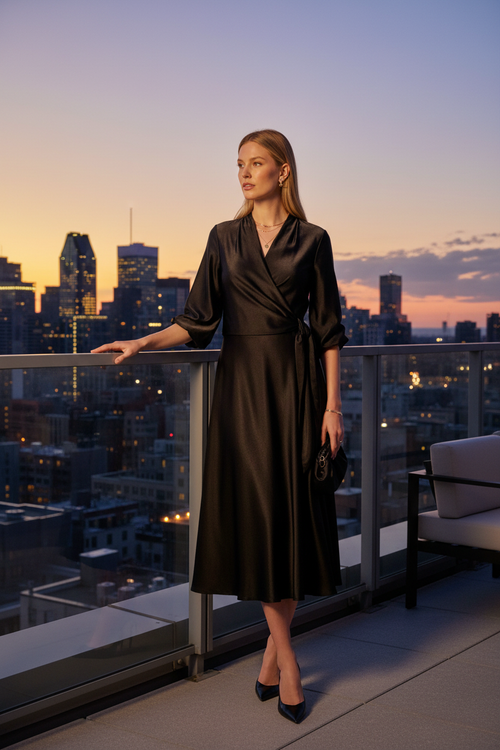 Robe satin - Rooftop