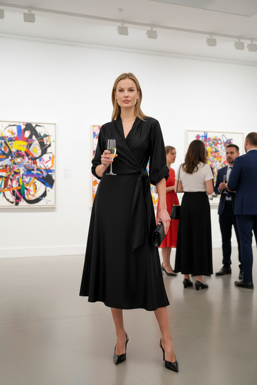 Robe satin - Vernissage