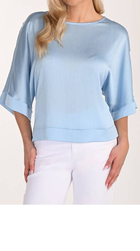 266261 Frank Lyman | Haut bleu pâle à manches amples – Élégance fluide et confort moderne