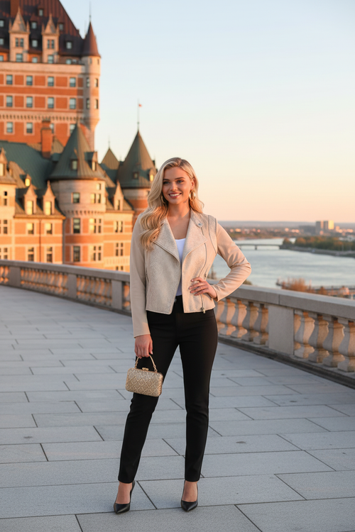 Veste beige v2 - Château Frontenac