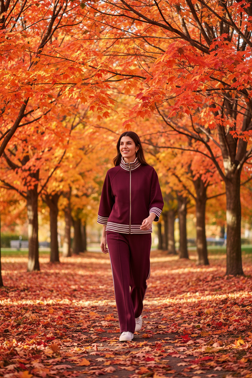 Veste bordeaux - Mont-Royal ensemble