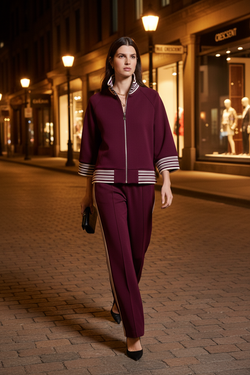 Veste bordeaux - Rue chic nuit