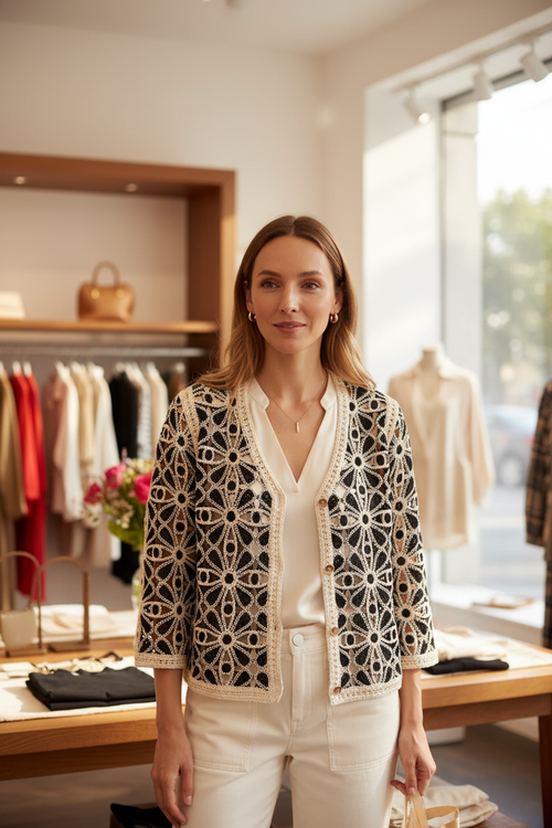 Veste crochet avec blouse - Boutique